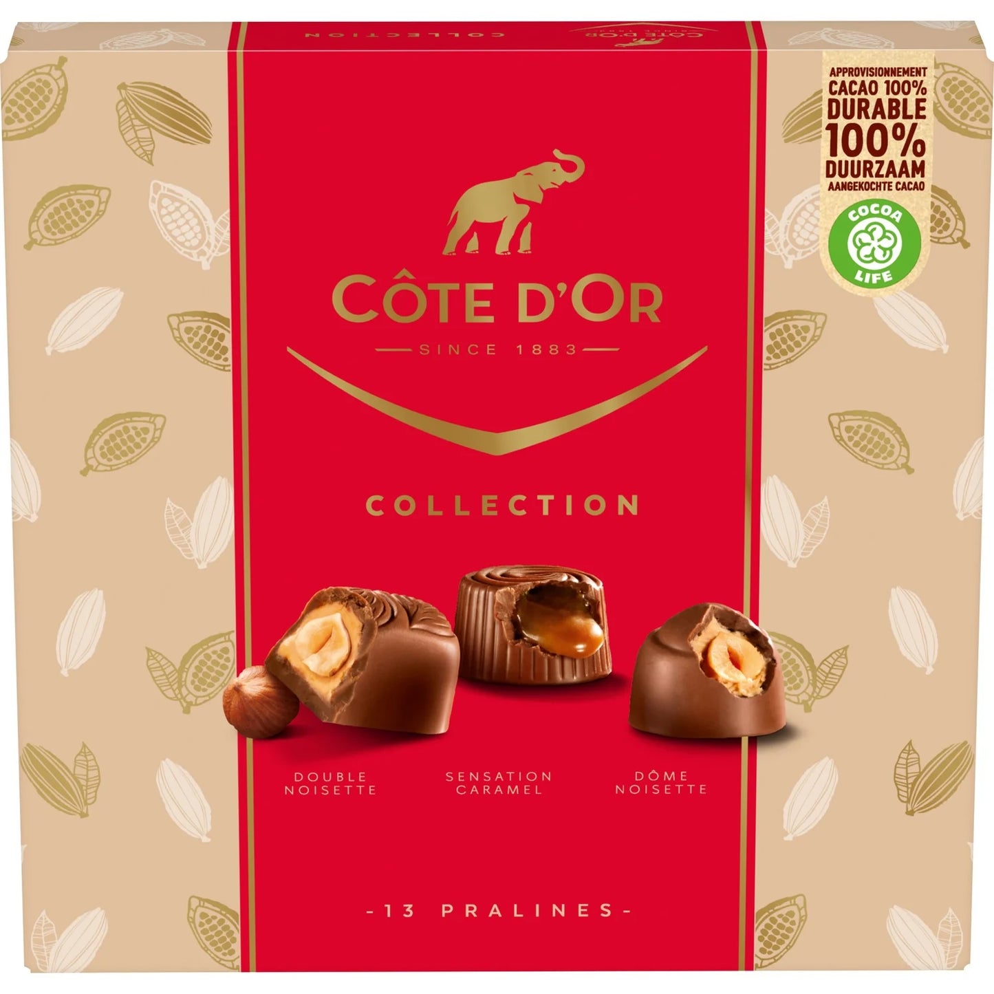 Côte d’Or – Collection 3 Recettes – Assortiment Pralinés & Caramel – 135 g