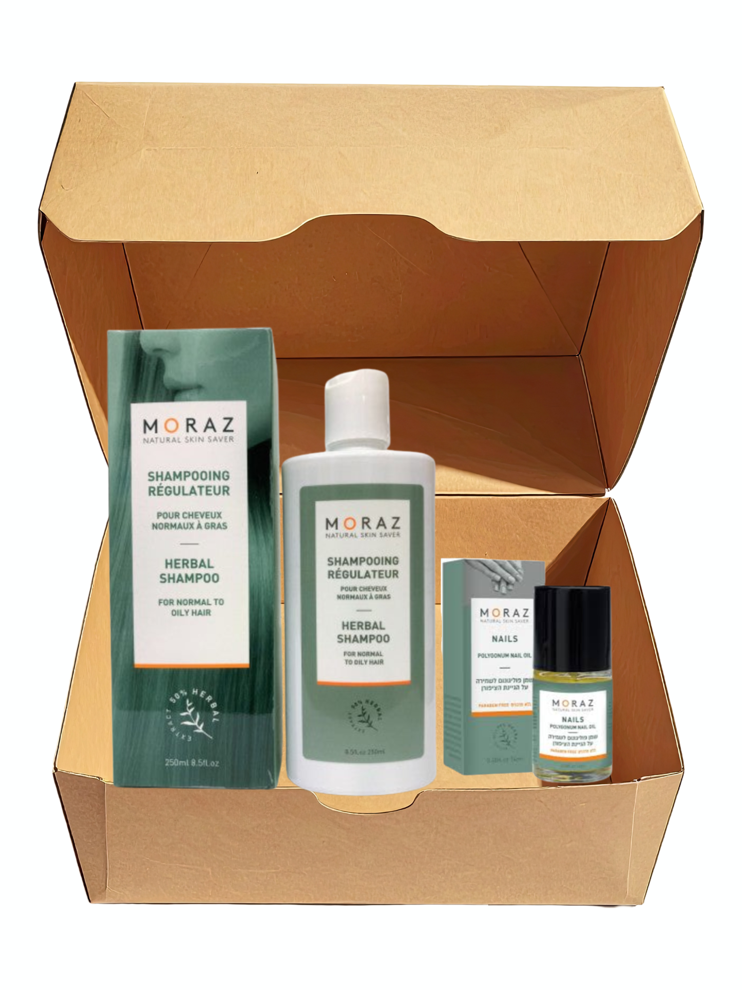 Assortiment Moraz – Shampoing régulateur + Soin ongles