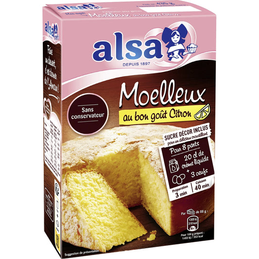 Alsa – Préparation Gâteau Moelleux au Citron (435 g)