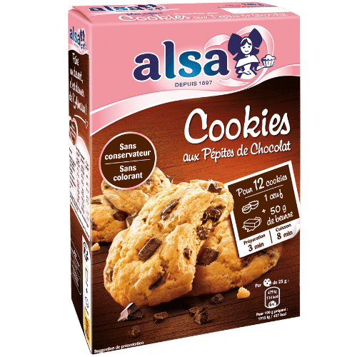 Alsa – Préparation Cookies aux Pépites de Chocolat (240 g)
