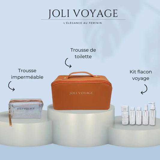 Trousse de toilette – Marron Camel (édition Joli Voyage)
