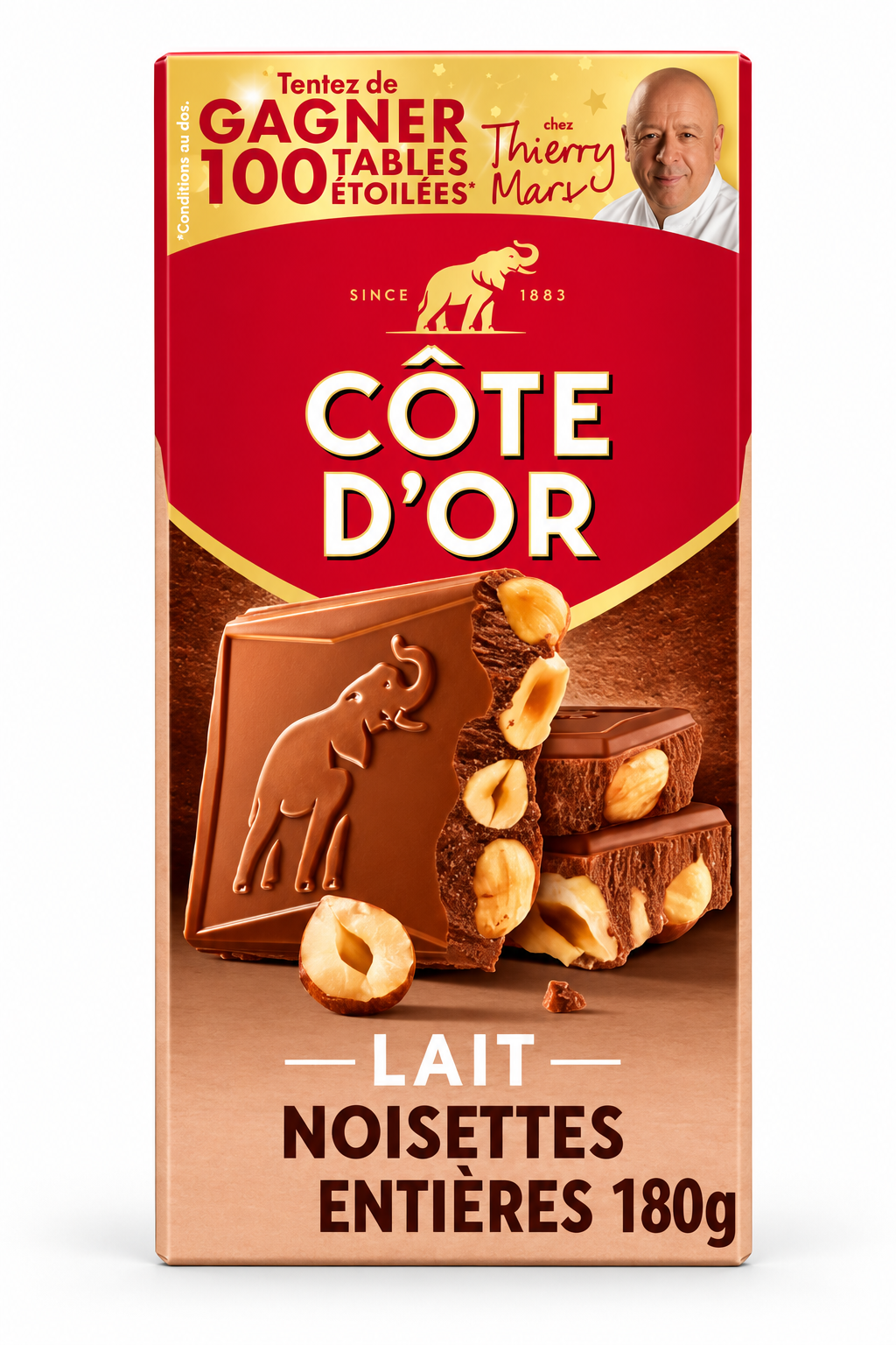 Côte d’Or Chocolat au Lait Noisettes Entières 180 g