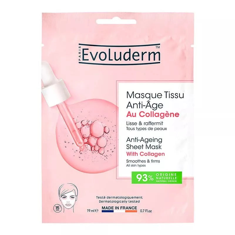 Masque Tissu Anti-Âge au Collagène Evoluderm