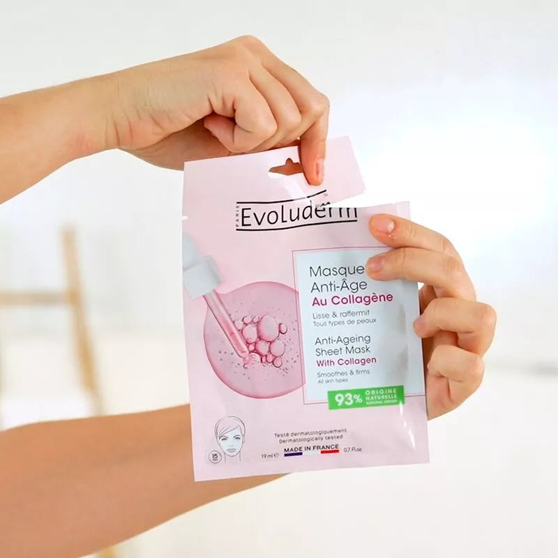 Masque Tissu Anti-Âge au Collagène Evoluderm