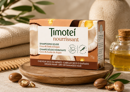 Timotei Shampooing Solide Nourrissant Coco & Argan 75g