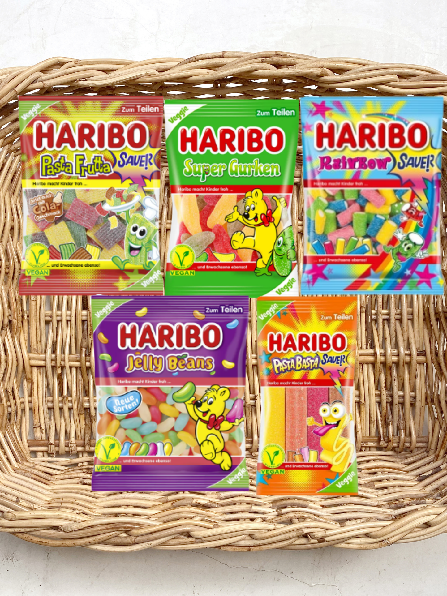 Assortiment Haribo – 5 Sachets Sour & Vegan