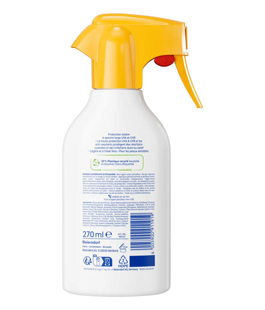 Nivea Sun – Pistolet Solaire Sensitive Protection Immédiate SPF50+ (200 ml)