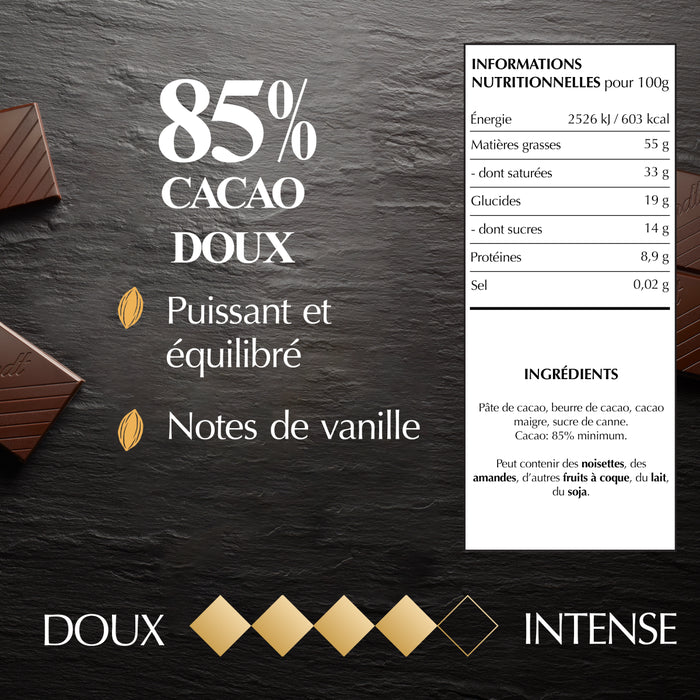 Lindt Excellence Noir 85 % Cacao Doux – 100g