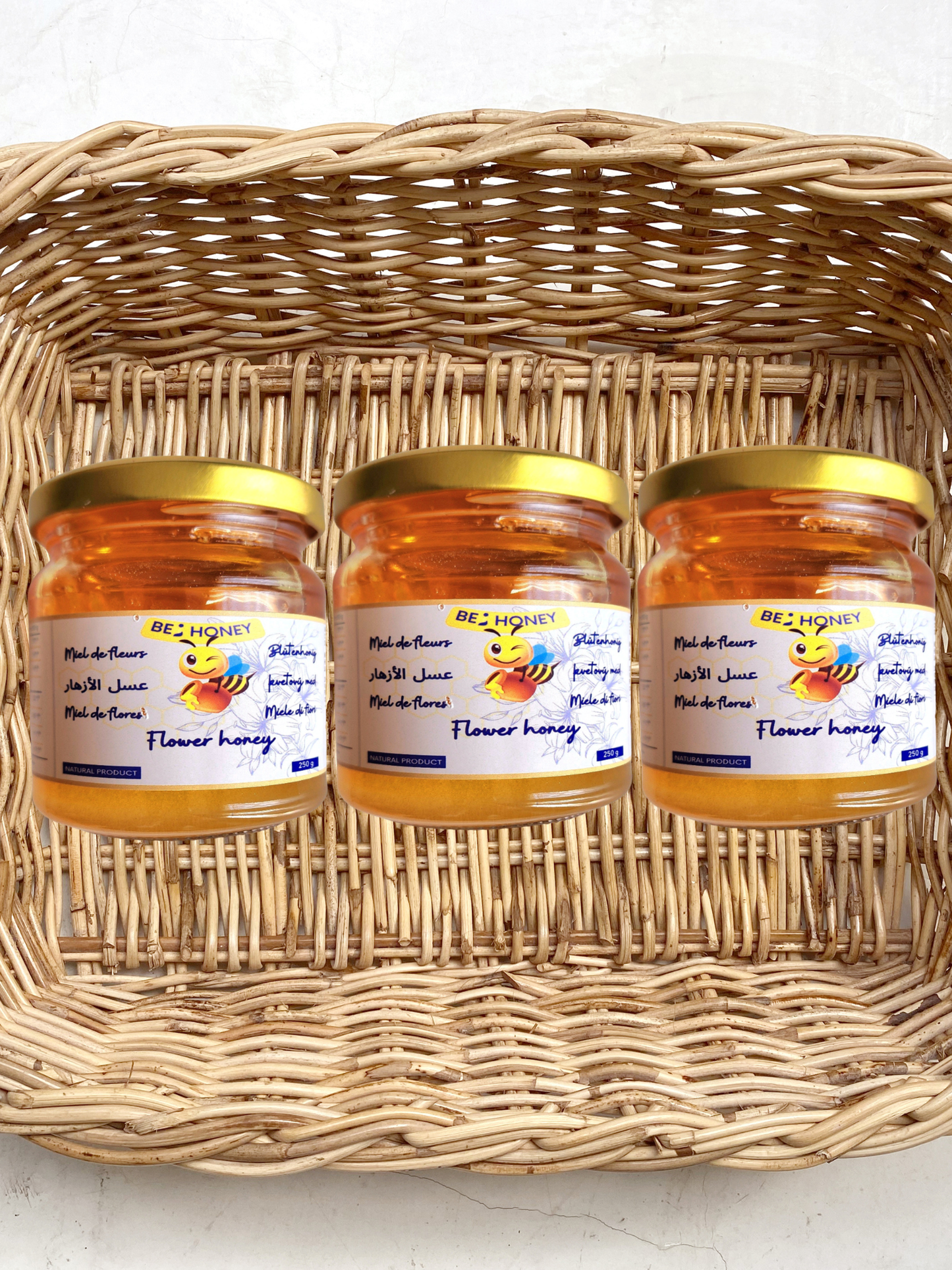 Assortiment Miel de Fleurs – 3 Pots 250 g