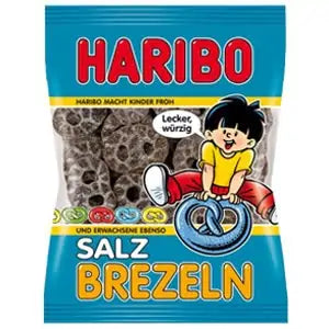 Haribo Salz Brezeln – Réglisses salées en forme de bretzel (175 g)