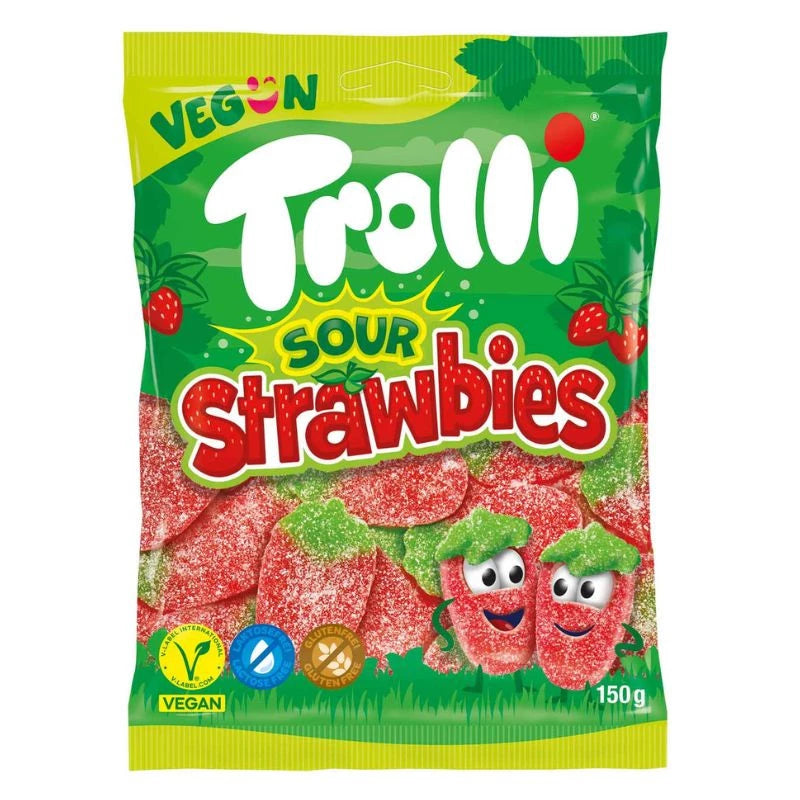 Bonbons Fraises Acidulées Sour Strawbies – 150g