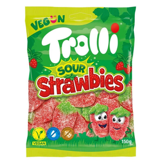 Bonbons Fraises Acidulées Sour Strawbies – 150g
