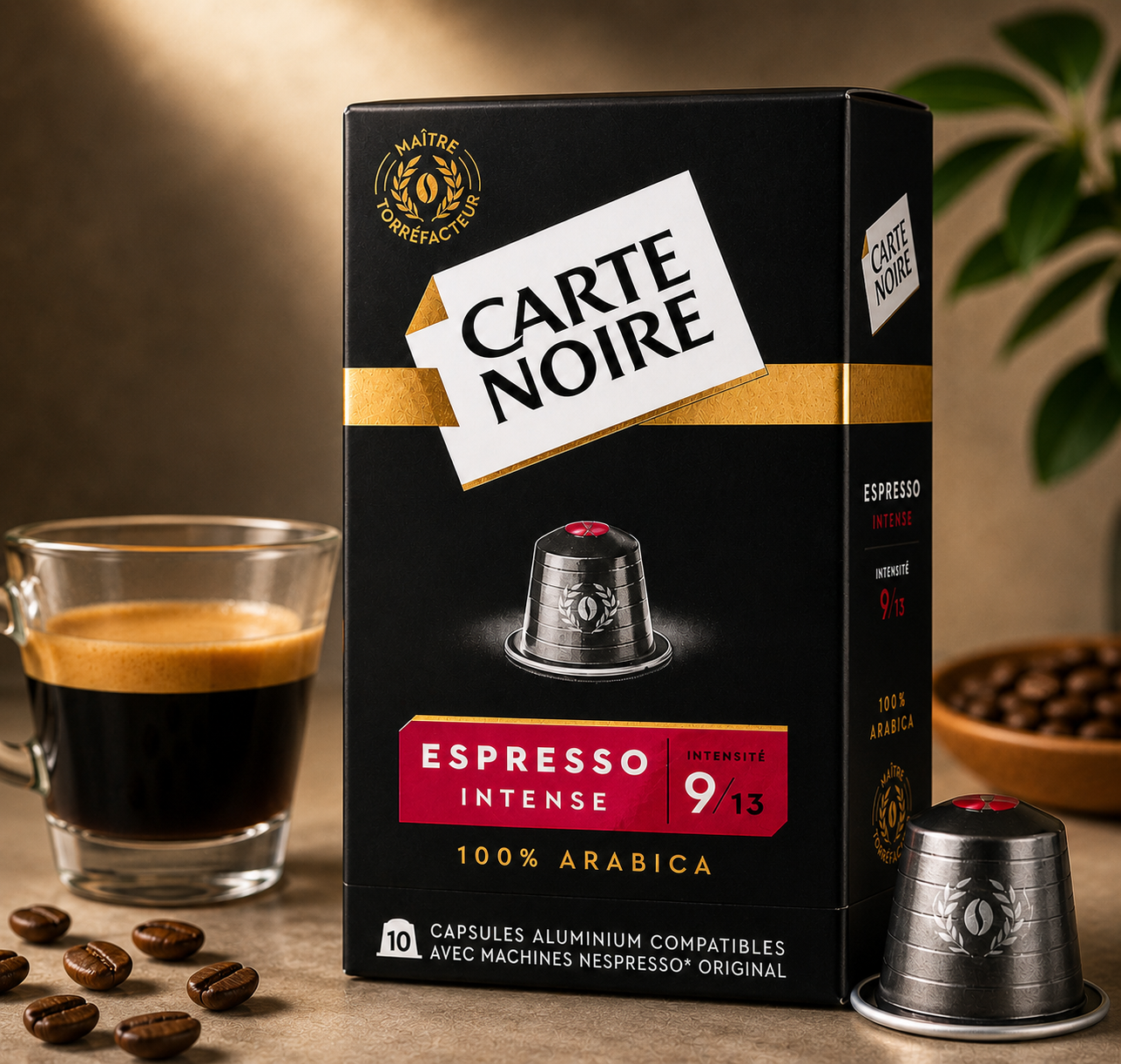 Capsules Carte Noire Espresso Intense N°9 compatibles Nespresso x10