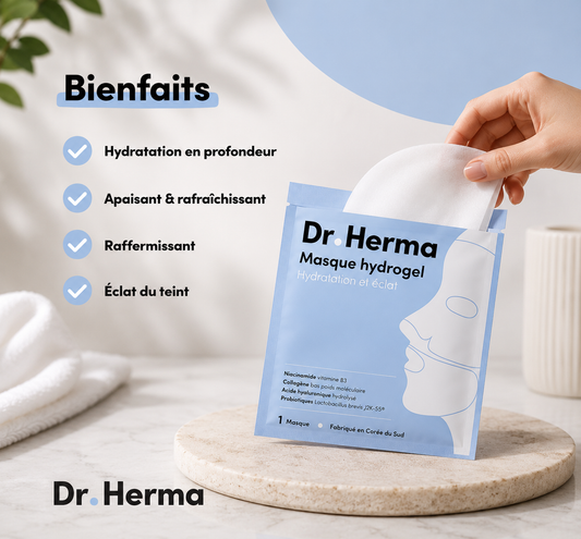 Dr Herma masque hydrogel hydratation et éclat
