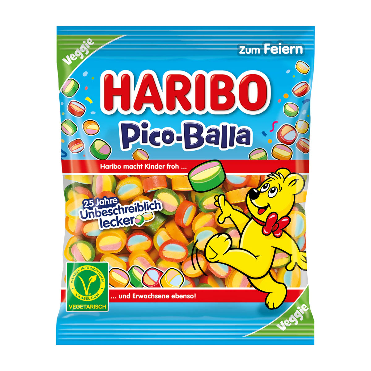 Haribo Pico-Balla – Bonbons fruités fourrés végétariens (160 g)
