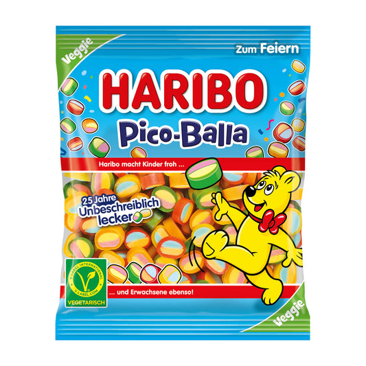 Haribo Pico-Balla – Bonbons fruités fourrés végétariens (160 g)