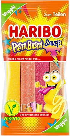 Haribo Pasta Basta Sauer – Bandes acidulées vegan (160 g)
