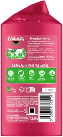 Ushuaïa gel douche hydratant grenade des Açores 300ml soin corps