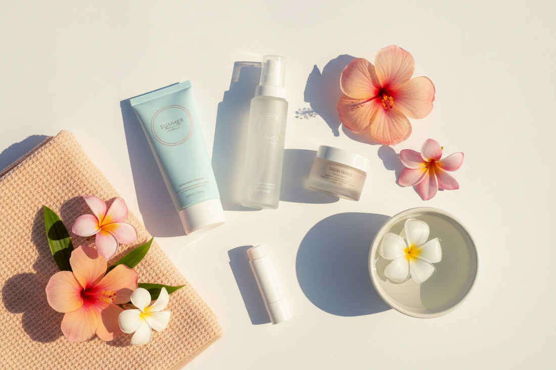 Routine beauté d'été : soins légers, SPF et hydratation pour une peau éclatante