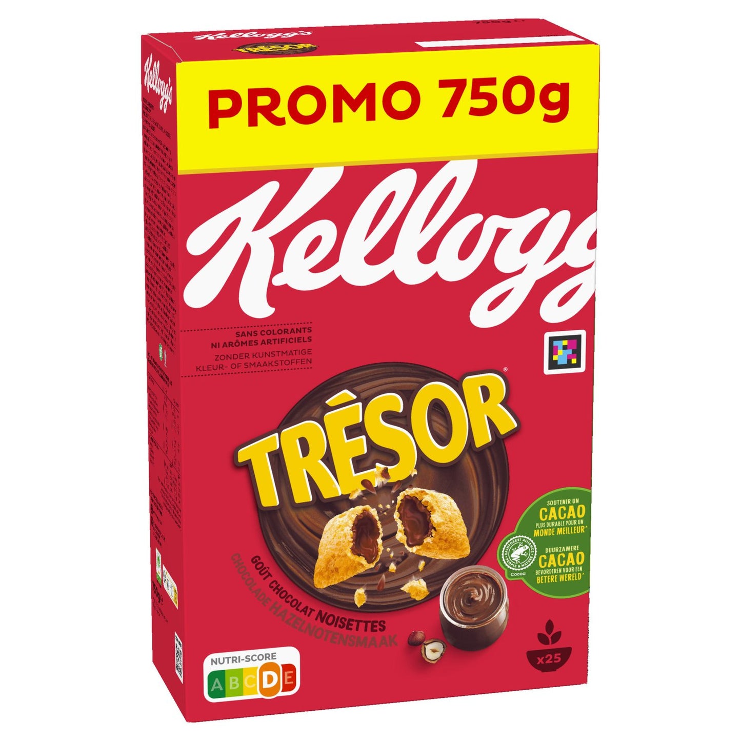 Kellogg's Trésor chocolat noisettes 750g céréales petit-déjeuner