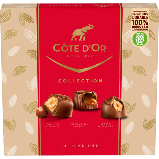 Côte d’Or – Collection 3 Recettes – Assortiment Pralinés & Caramel – 135 g