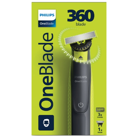 Philips OneBlade 360 – Rasoir Visage Sabot Réglable 5-en-1