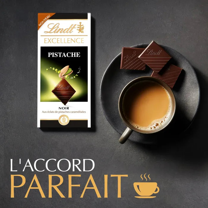 Lindt Excellence Noir Pistache & Pointe de Sel – 100 g