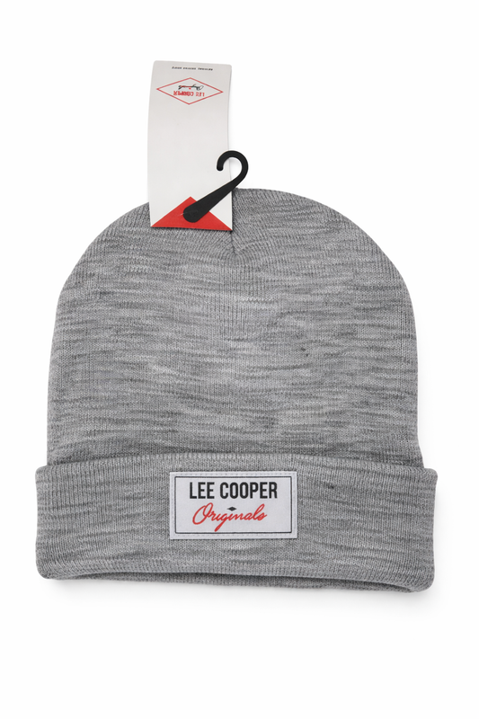 Bonnet adulte Lee Cooper Originals – gris chiné, chaud et confortable