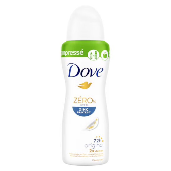 Dove Déodorant Soin Apaisant 0 % Alcool – Compressé – 100 ml