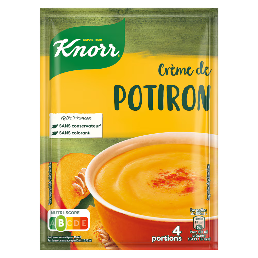 KNORR crème de potiron soupe instantanée 4 portions 100g