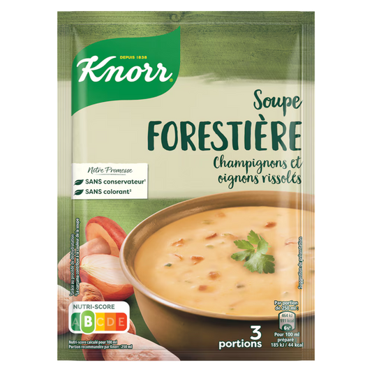 KNORR – Soupe Forestière Champignons & Oignons (3 portions) – 85 g