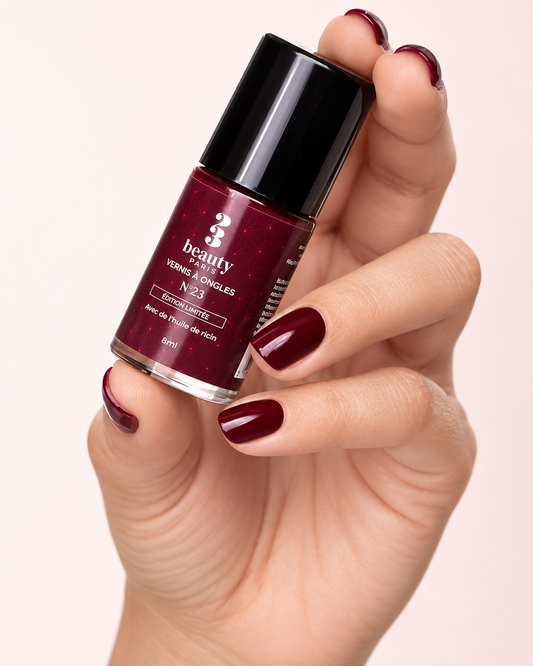 23 Beauty Paris Vernis à Ongles Vegan Bordeaux N.23 8ml 