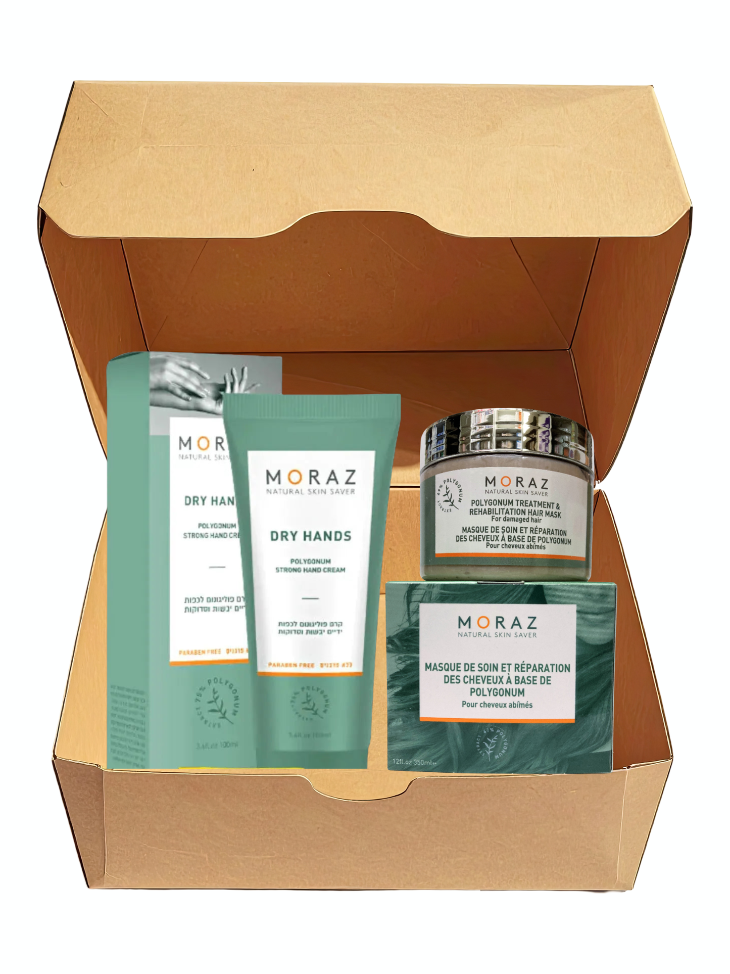 Assortiment Moraz – Soin mains + Masque cheveux