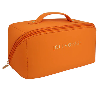 Joli Voyage – Trousse de Toilette Orange (Kit Voyage Inclus)