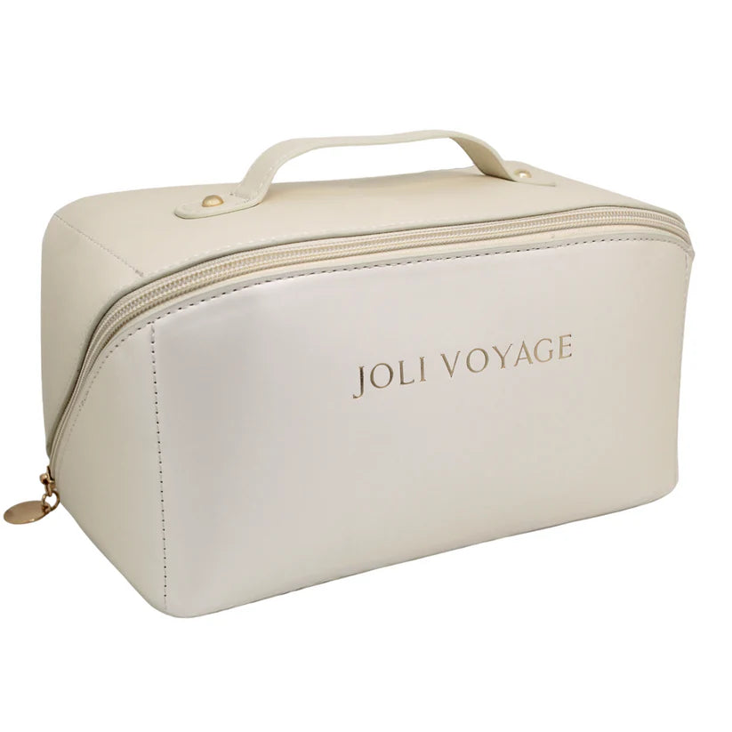 Joli Voyage – Trousse de Toilette Blanc Crème (Kit Voyage Inclus)