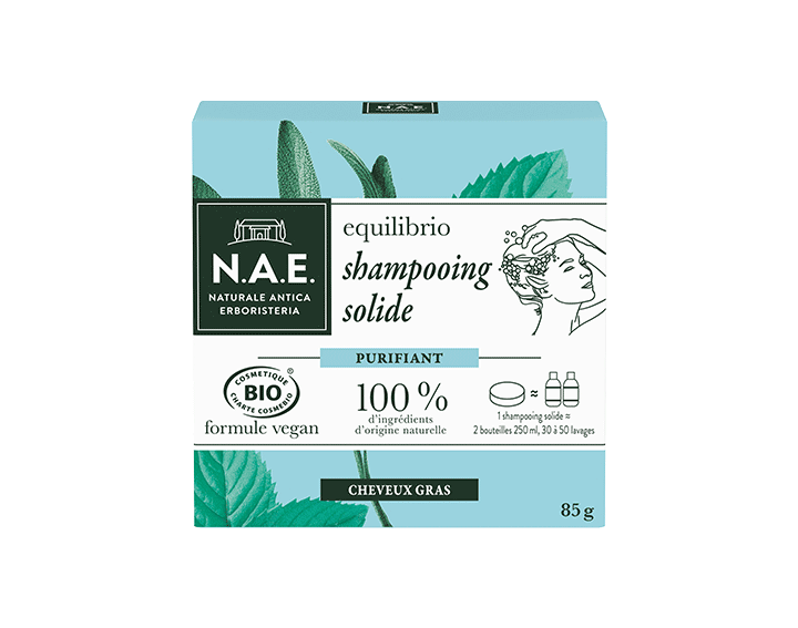 N.A.E. – Shampoing Solide Bio Purifiant Cheveux Gras (85 g)