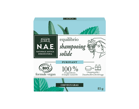 N.A.E. – Shampoing Solide Bio Purifiant Cheveux Gras (85 g)