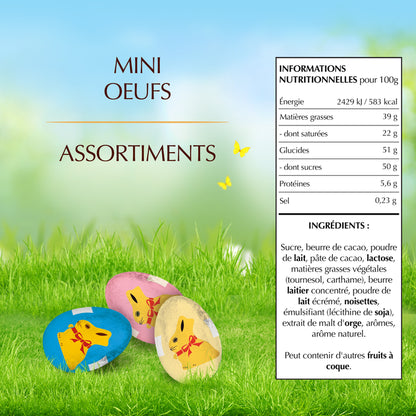 Lindt – Mini Œufs Assortis Lait & Blanc (350 g)
