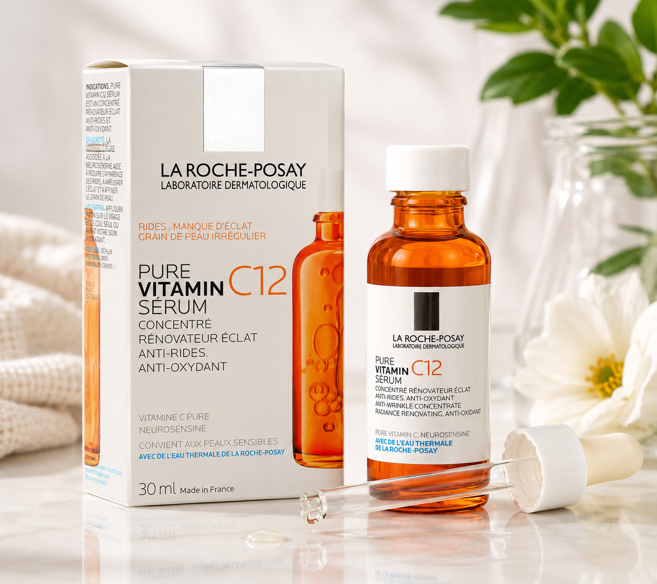 La Roche-Posay Sérum Visage Vitamine C 12% – Anti-Rides & Eclat – 30ml