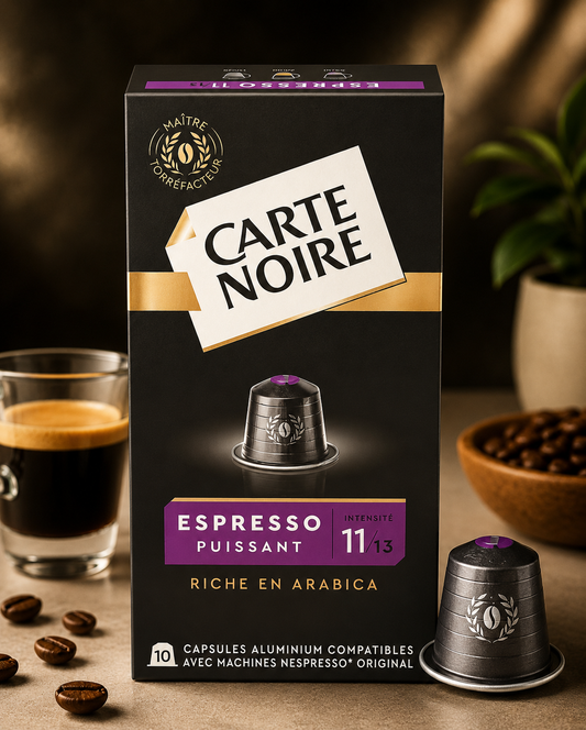 Capsules Carte Noire Espresso Puissant Intensité 11 compatibles Nespresso x10