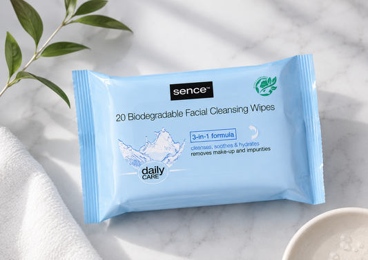 Sence - Lingettes nettoyantes visage peau normale - 20 pièces