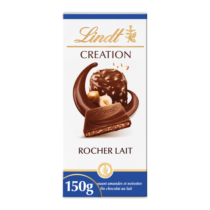 Tablette Lindt Création lait – praliné rocher (150 g)