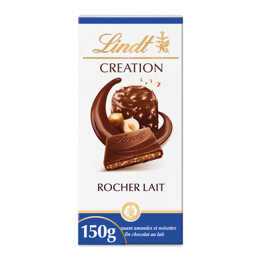 Tablette Lindt Création lait – praliné rocher (150 g)