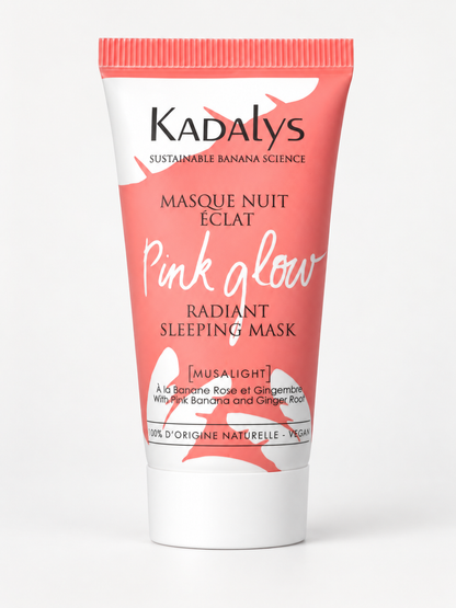 Kadalys Masque de Nuit Éclat Pink Glow Banane Rose 30ml
