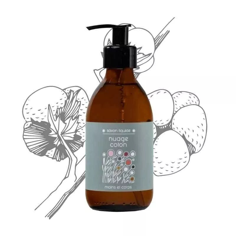 Savon liquide Nuage Coton – mains & corps, flacon rechargeable (250 ml)