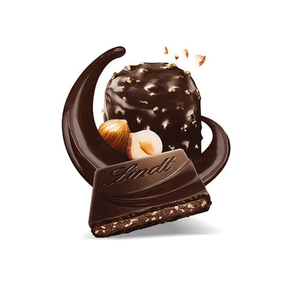 Tablette Lindt Création noir – praliné rocher (150 g)
