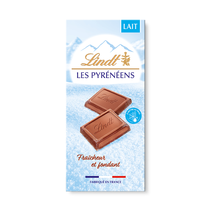 Tablette de chocolat au lait Lindt – Les Pyrénéens (150 g)