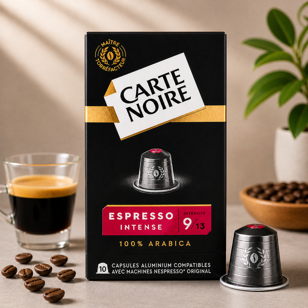 Capsules Carte Noire Espresso Intense N°9 compatibles Nespresso x10