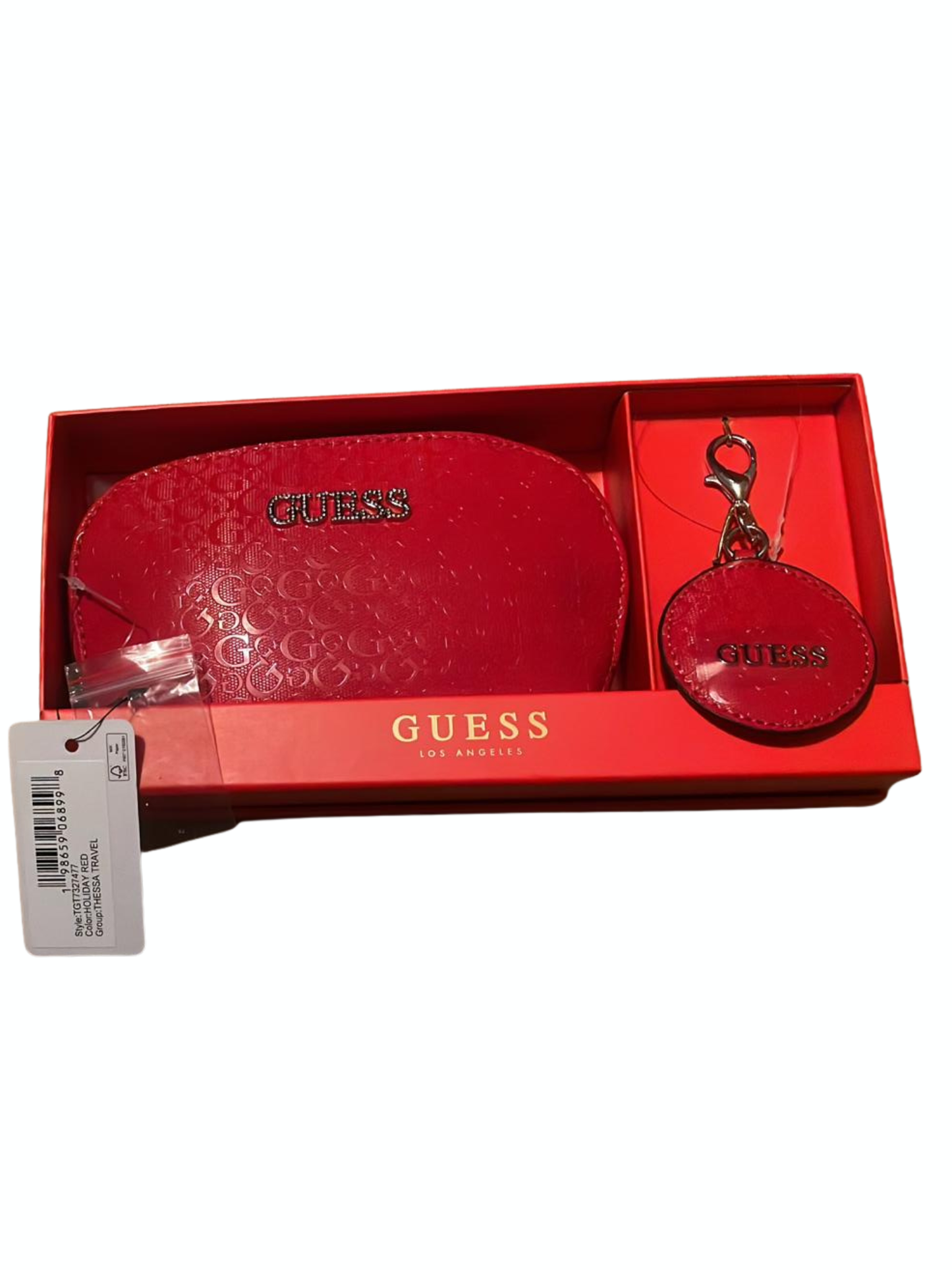 Assortiment Guess – Pochette + Porte-monnaie rouge (édition cadeau)