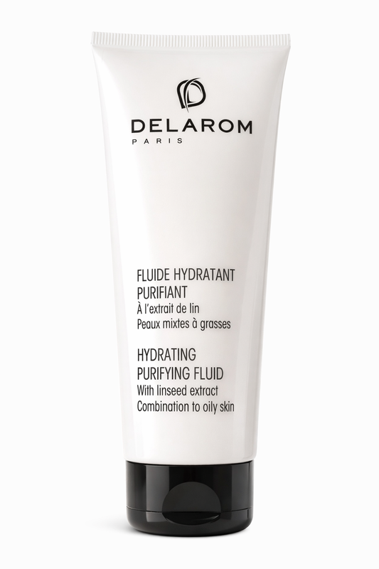 Delarom fluide hydratant purifiant 200ml soin visage peau mixte